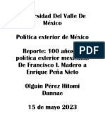 Reporte - 100 Años de Política Exterior Mexicana