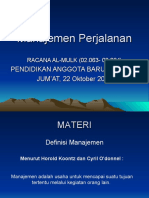 Manajemen Perjalanan