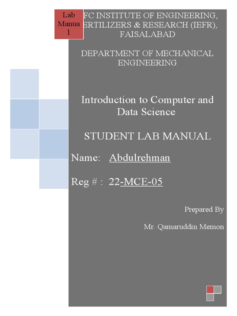 Lab manual pycharm pdf parameter computer programming class