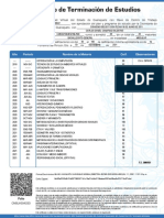 Certificado de Terminación de Estudios: Purísima Del Rincón