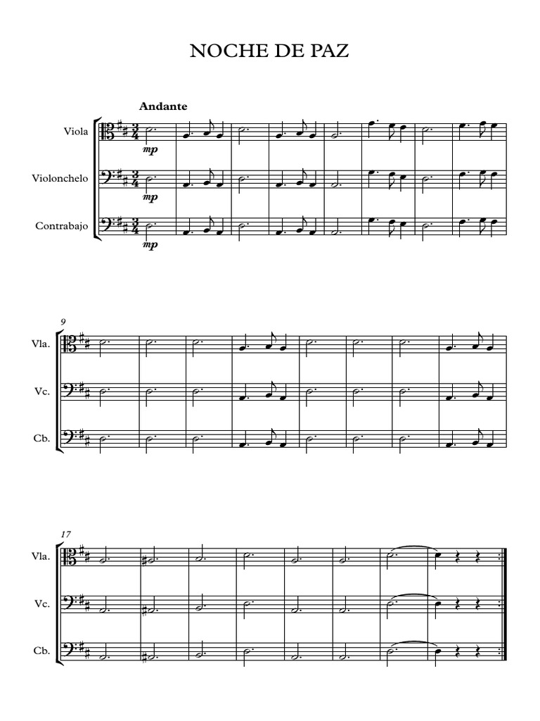 NOCHE de PAZ - Partitura Completa | PDF
