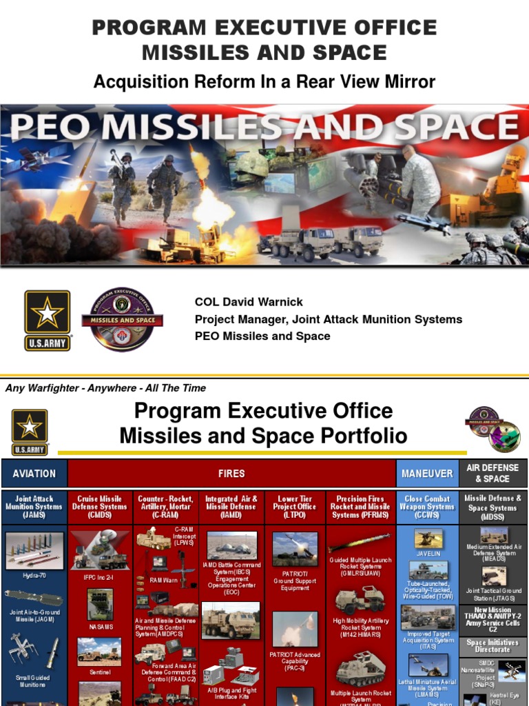 PEO Missiles and Space Overview | PDF | Military Science | Military