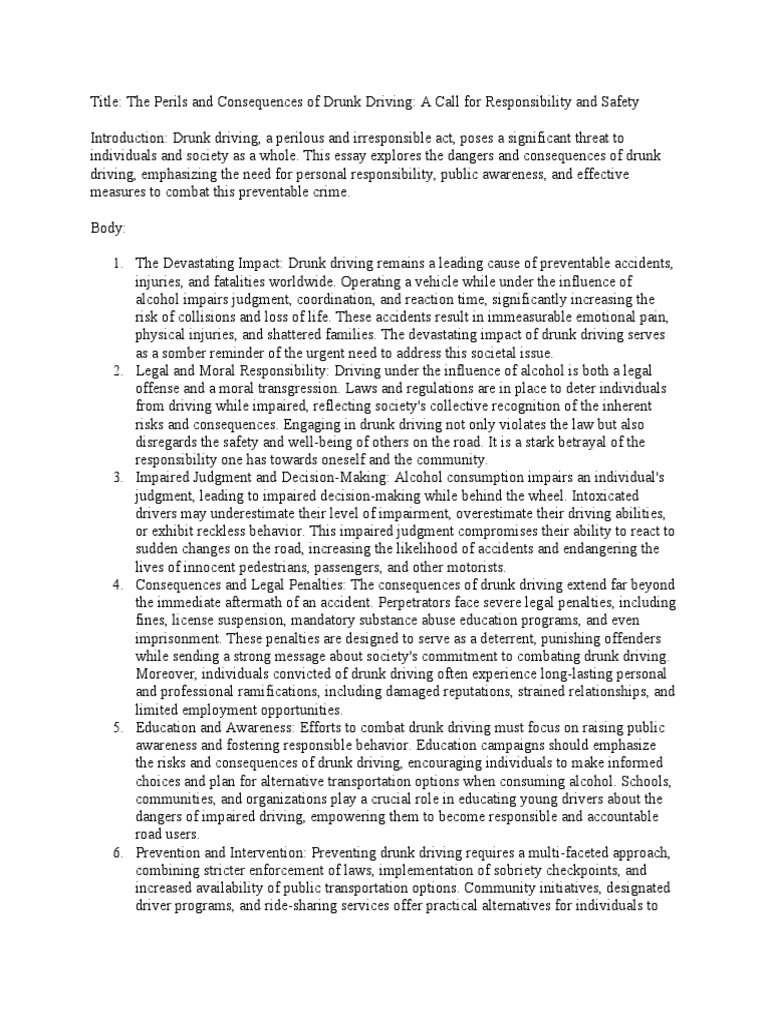 Drunk | PDF | Driving Under The Influence | Traffic Collision