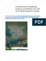 Test Bank For Introduction To Radiologic and Imaging Sciences and Patient Care 6th Edition Arlene M Adler Richard R Carlton