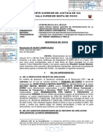 Sentencia para Redactar Recurso de Casación