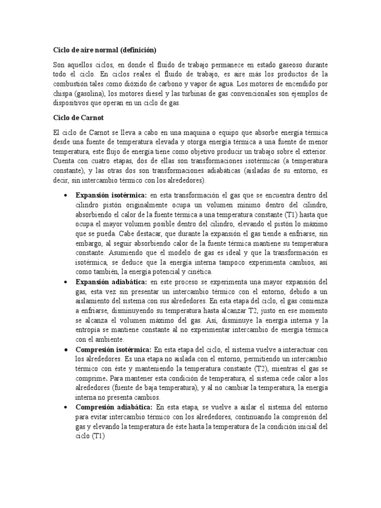 Resumen del Ciclo de Aire Normal | PDF | Humedad | Vapor de agua