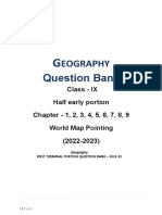 Geography Question Bank STD 9 Map