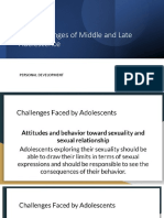 The Challenges of Middle and Late Adolescence