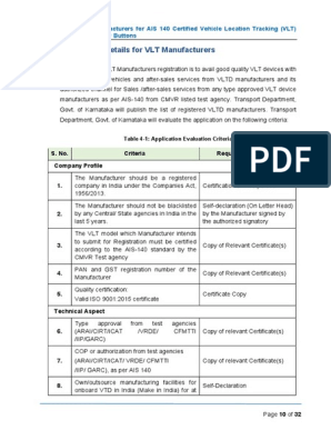 TAC APPROVAL for AUTOMOBILE, ARAI & ICAT Certificate