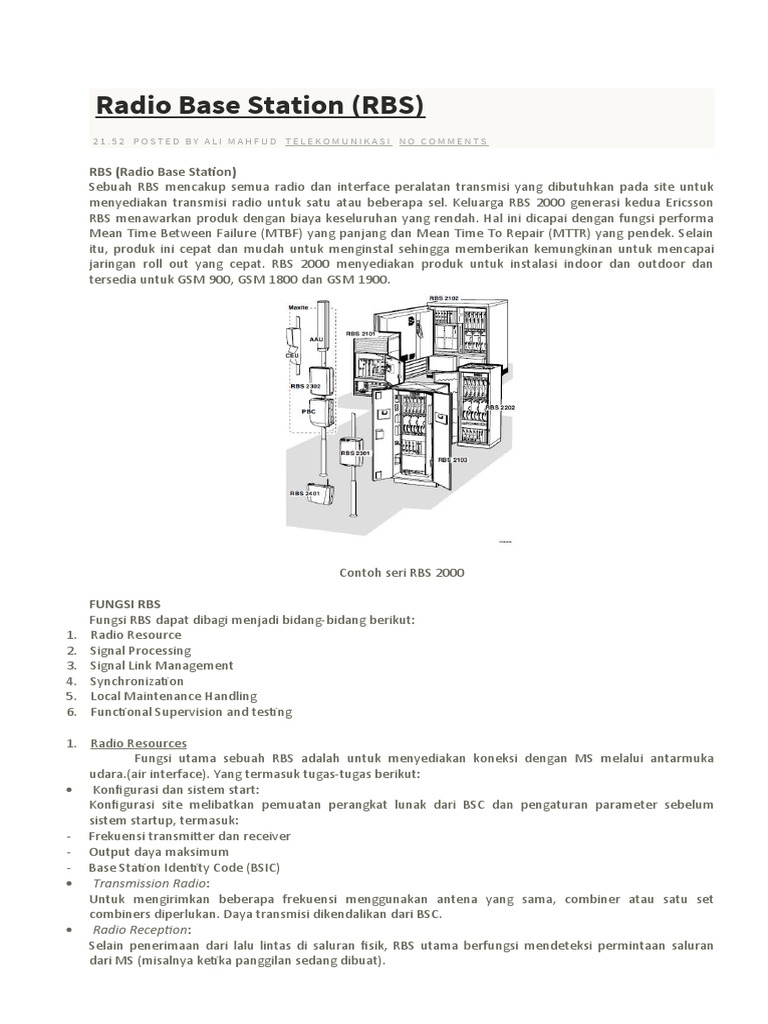 Fungsi dan Implementasi RBS 2000 | PDF