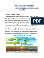 Transpiration and Its Types