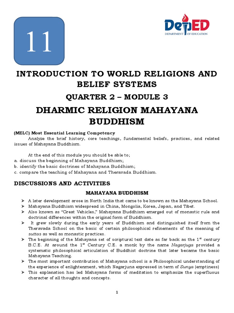 Mahayana Buddhism Overview and Beliefs | PDF | Bodhisattva | Mahayana