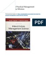 Test Bank For Practical Management Science 6th by Winston
