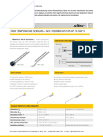 High Temperature Sensors - NTC Thermistor For Up To 500C