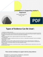The Accuracy of Evidence Group 9&10