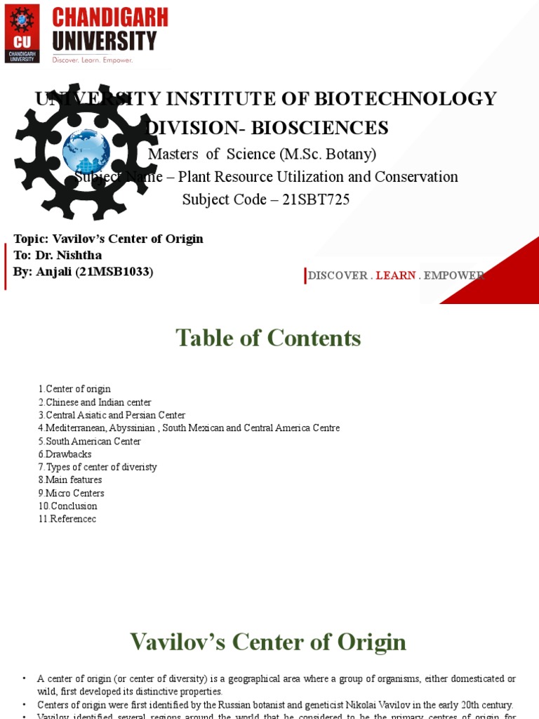 Vavilov's Center of Origin Download Free PDF Cereals Biodiversity