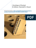 Test Bank For Sociology of Deviant Behavior 15th Edition Marshall B Clinard