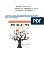 Test Bank for Speech Science an Integrated Approach to Theory and Clinical Practice 3 e 3rd Edition 0132907119