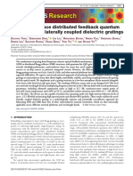 High-Performance Distributed Feedback Quantum Dot Lasers With Laterally Coupled Dielectric Gratings