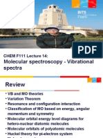 Molecular Spectroscopy - Vibrational Spectra: CHEM F111 Lecture 14
