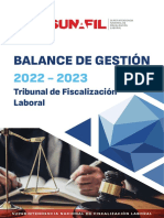 Balance de Gestión 2022-2023 TFL de La Sunafil