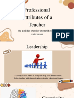 Professional Attributes of A Teacher