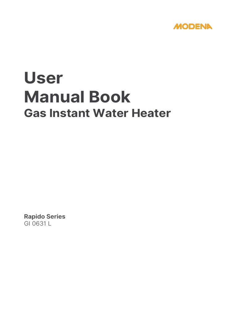WATER HEATER GI 0631 L | PDF | Water Heating | Valve