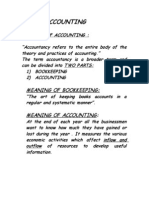 Accounting: Meaning of Bookkeeping