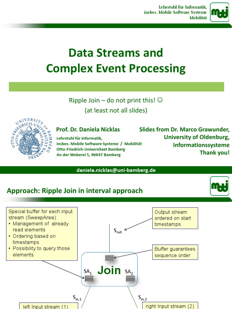 Ripple Join in Data Stream Processing | PDF | Real Time Computing ...