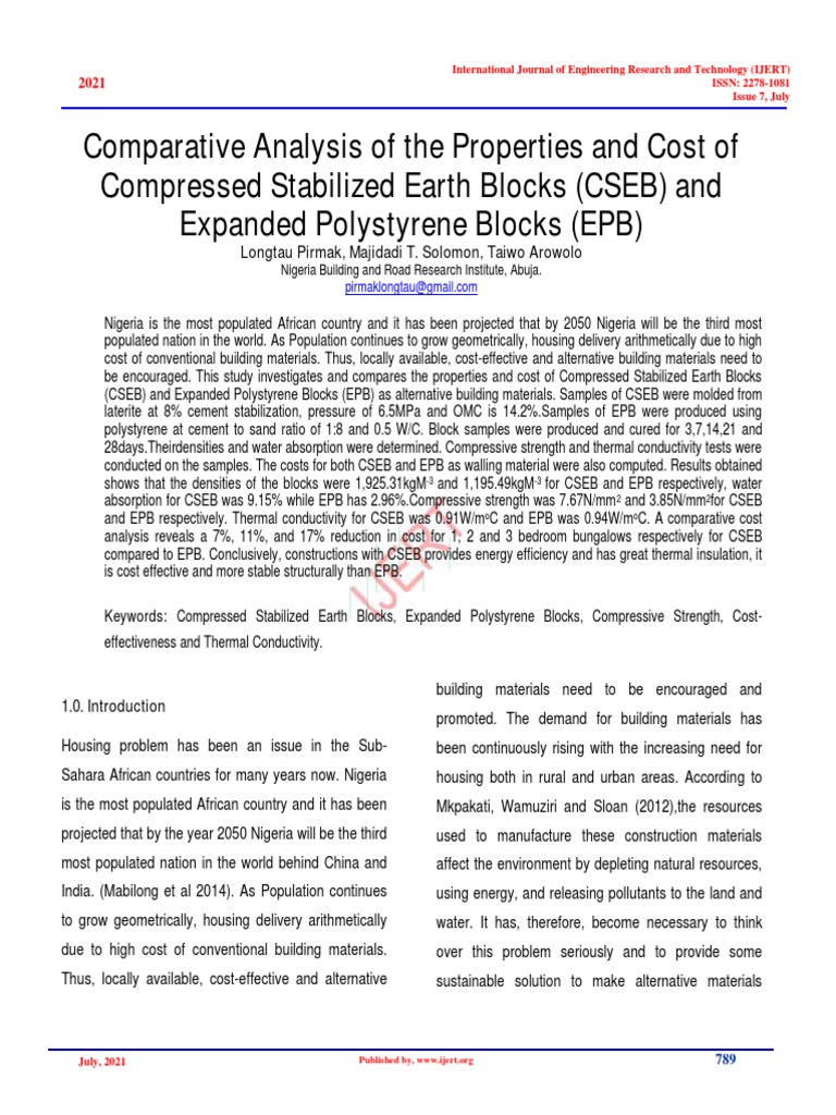 CSEB vs EPB: Cost and Performance Analysis | PDF