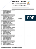 Placement Training Schedule and Venue 19 June