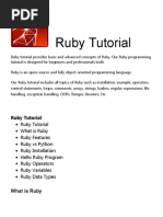 Ruby Tutorial