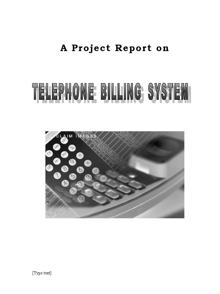 Telephone Billing System Project Report | PDF | Databases | Graphical ...