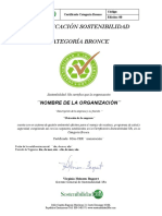 Certificado Modelo No Incluido en Alcance ODAC - Bronce