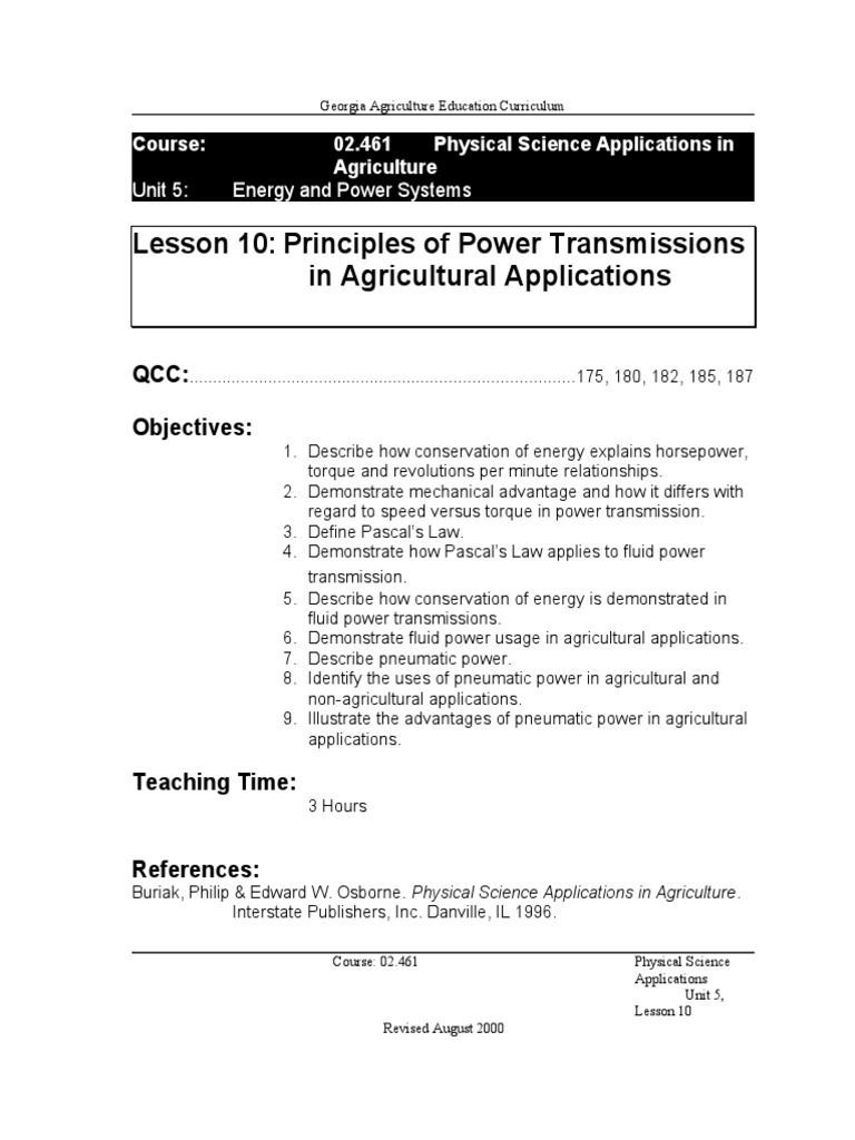 0246105.10 Principles of Power Transmissions in Ag. PDF Gear
