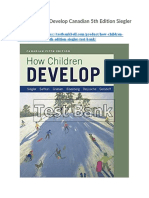 How Children Develop Canadian 5th Edition Siegler Test Bank