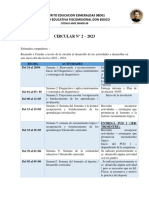 CIRCULAR #2 Organización Primeras Semanas