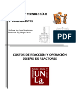 Práctica 7 Costos - Diseño Reactores IND II 2019