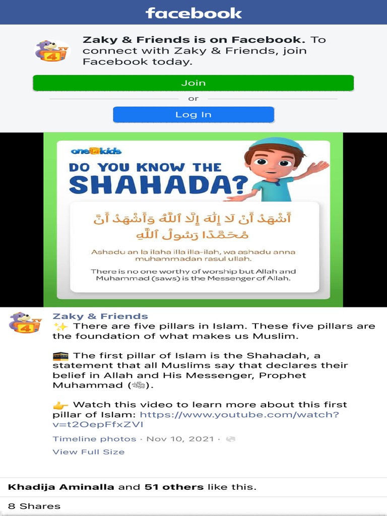 Zaky & Friends There are five pillars in Islam. These five pillars