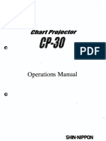 Shin-Nippon CP-30 Chart Projector - Operation manual