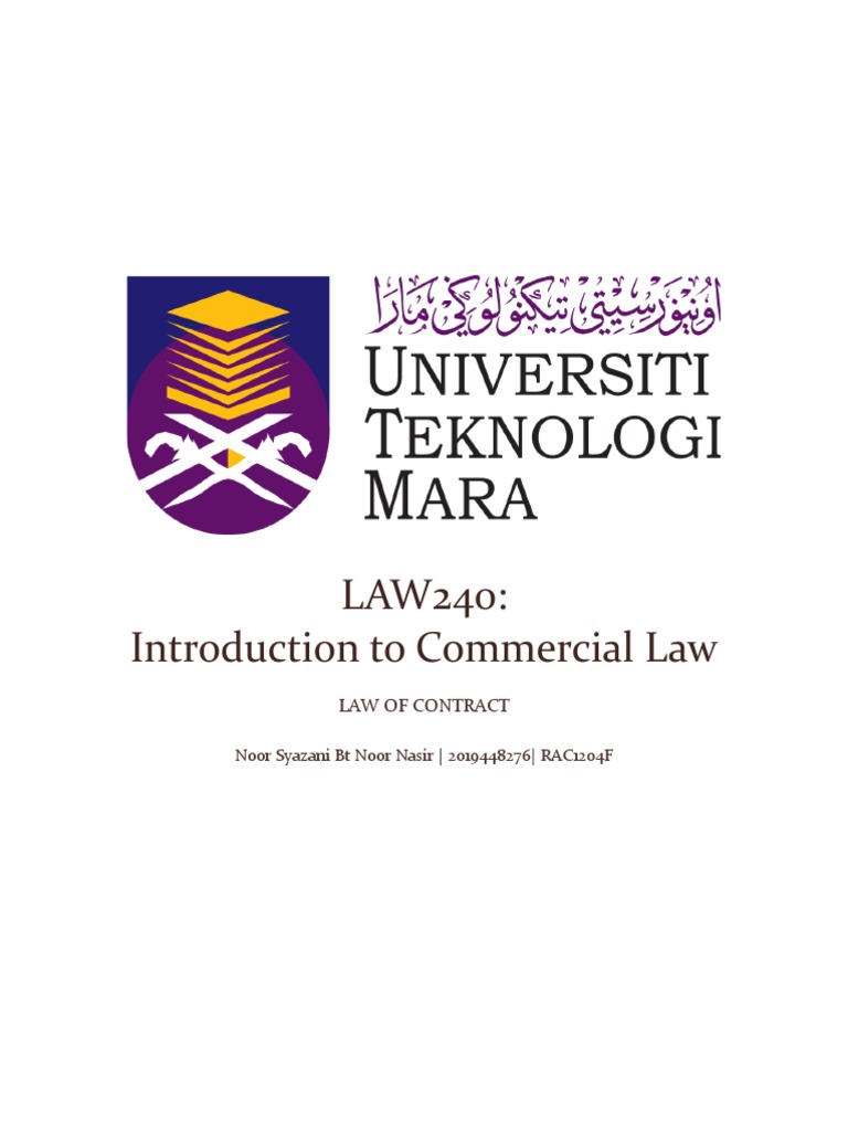 LAW240 ASSIGNMENT | PDF