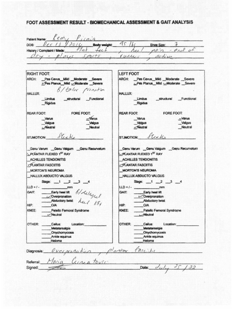 Biomechanical Gait Analysis | PDF