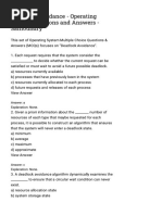 Deadlock Avoidance - Operating System Questions and Answers - Sa