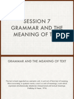 Grammar & Text - Session 7