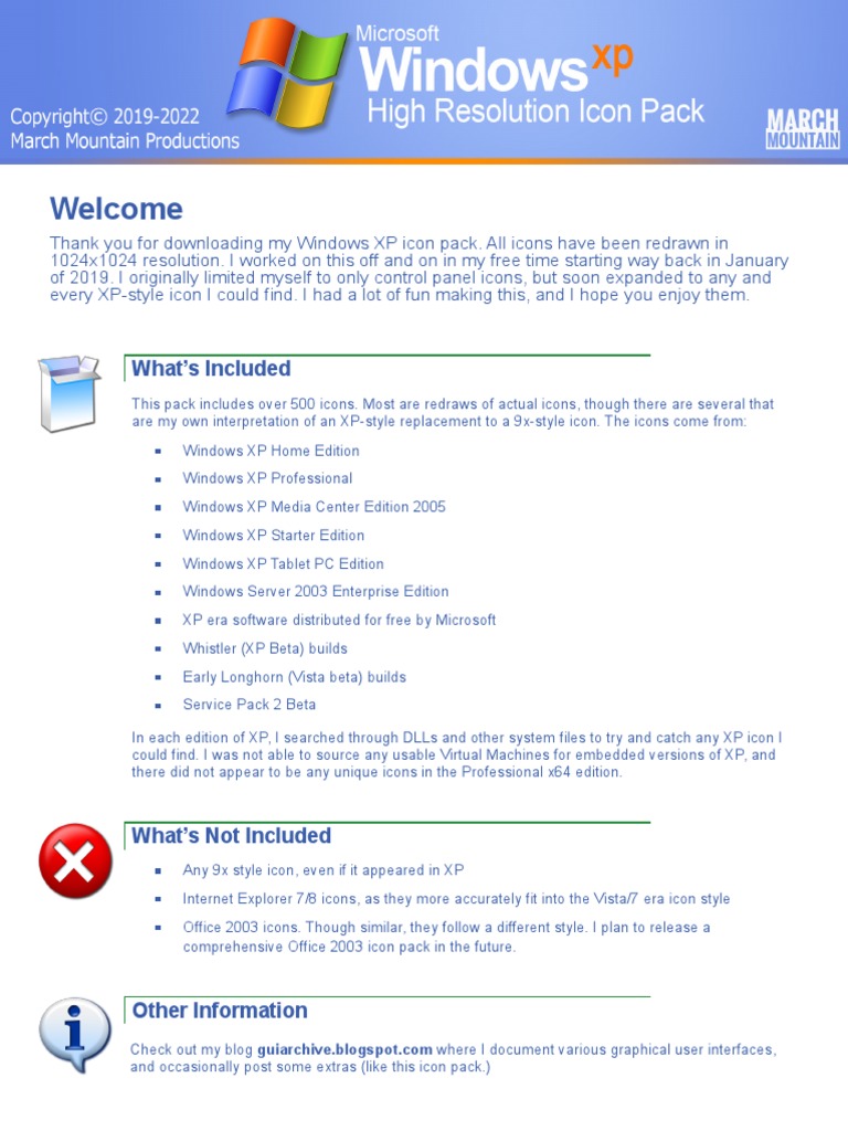 Windows XP Icon Pack Download | PDF | Computers