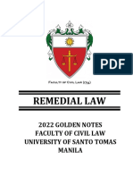 Remedial Law 2022 Ust Golden Notes Confidential 132 133