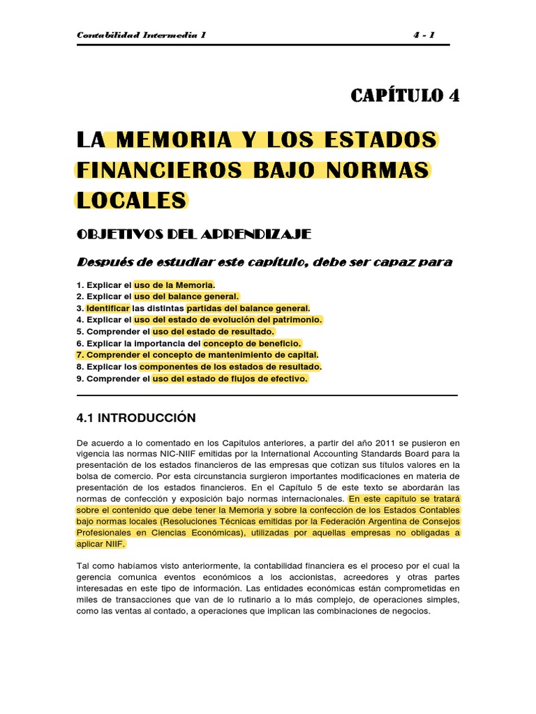 4-Estados Contables Normas Locales | PDF | Contabilidad | Estado financiero