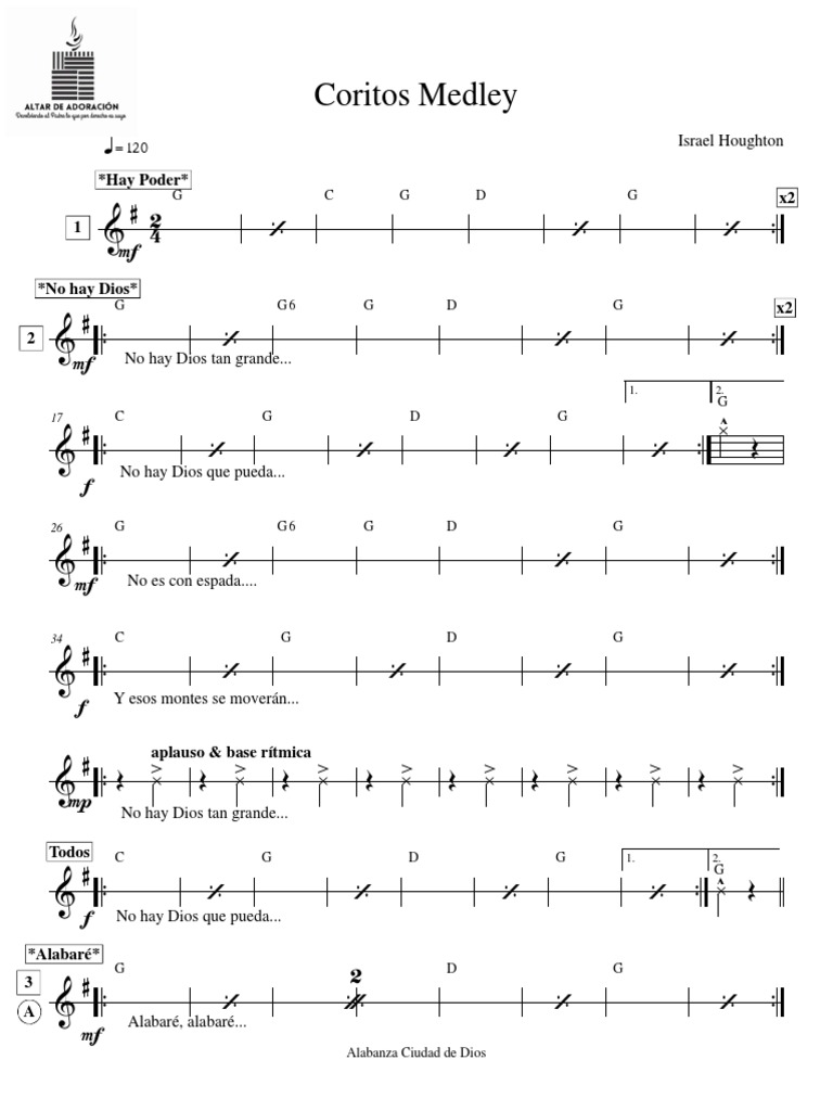Coritos Medley In G Pdf