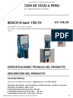 BOSCH D-Tect 150 SV - IMPORTACION DE EEUU A PERU