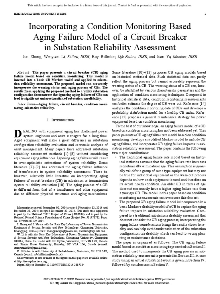 Circuit breaker very important pdf reliability engineering